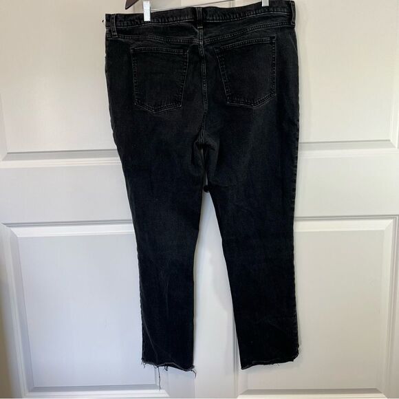 Abercrombie and Fitch The Skinny High Rise 35/20R Black Split Raw Hem **Plus - Picture 7 of 15